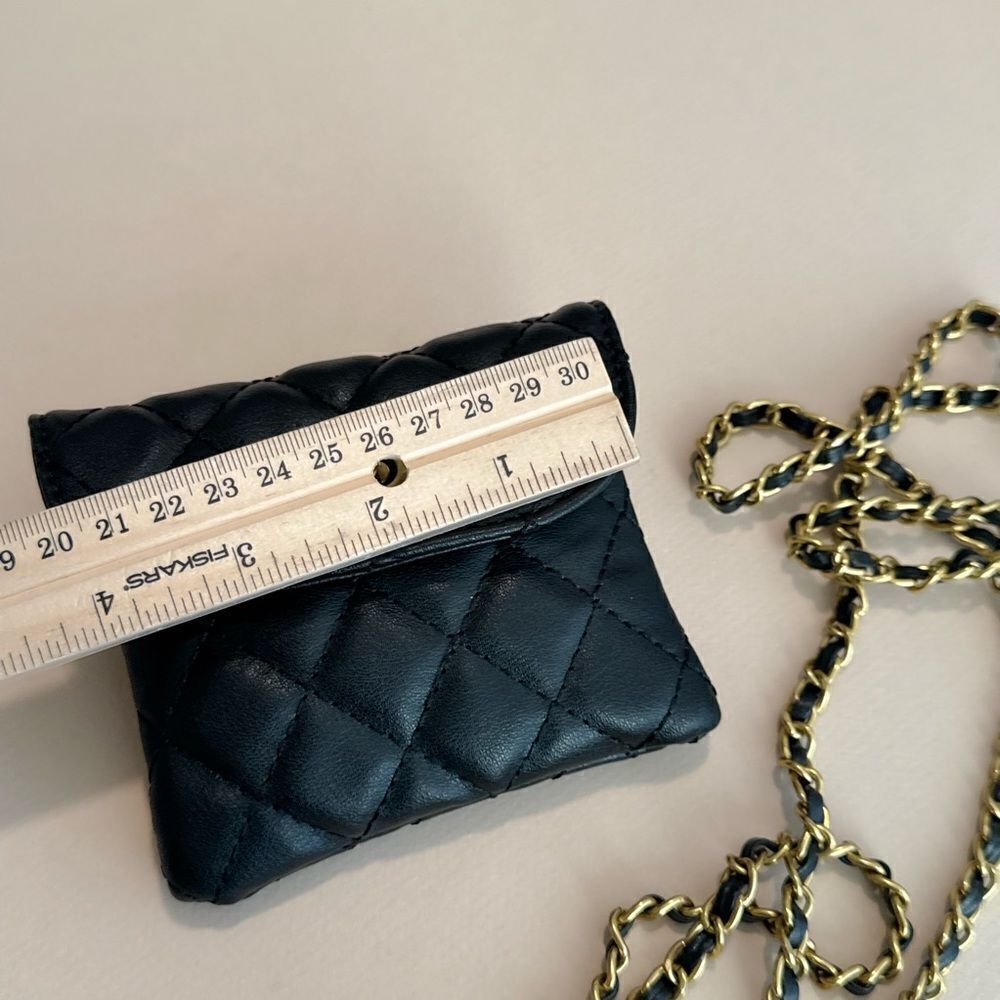 Black Quilted Chain Bag W2 - Picture 4 of 5